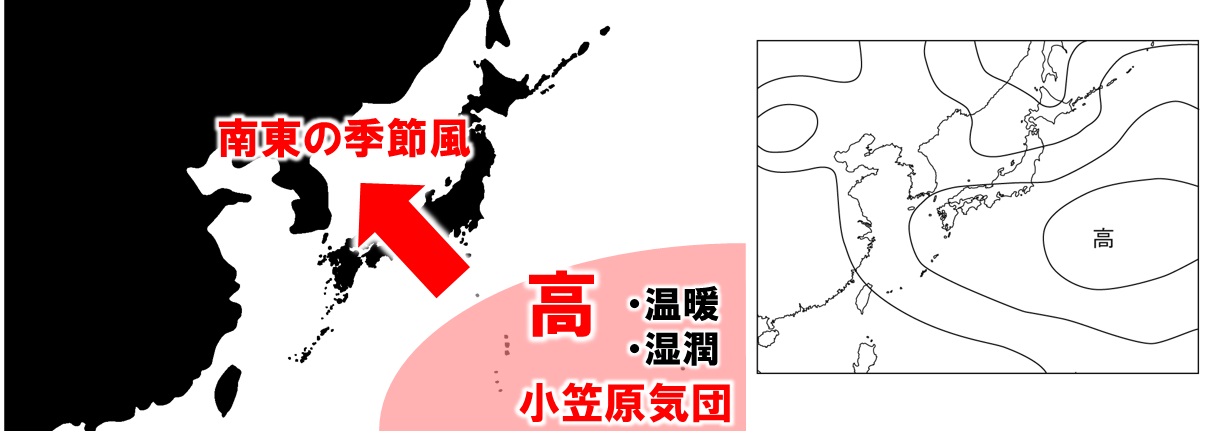 特徴 春の 天気 日本上空にある４つの気団の特徴と季節の天気に与える影響