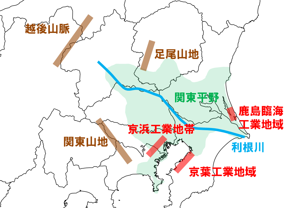 関東地方白地図まとめ